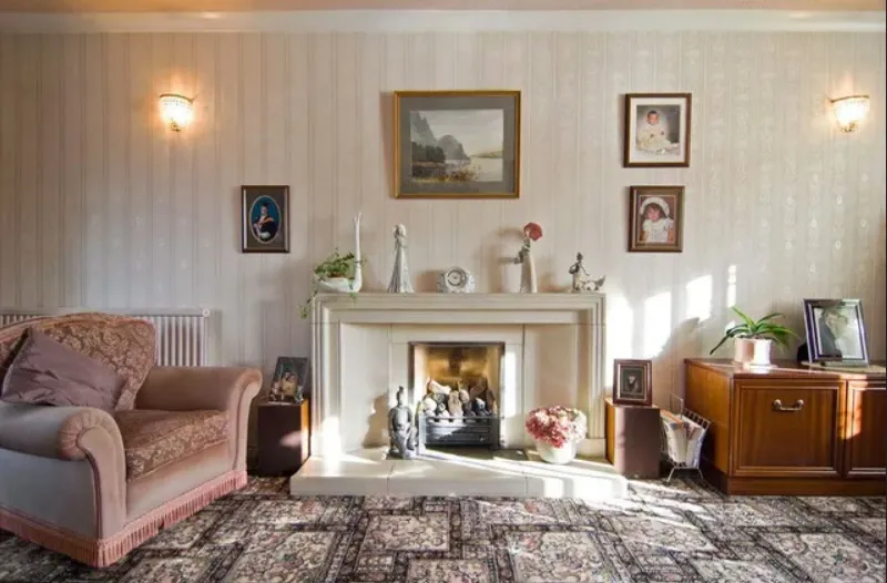 Framed pictures above a fireplace in a lounge, framing by Art Effects Southampton
