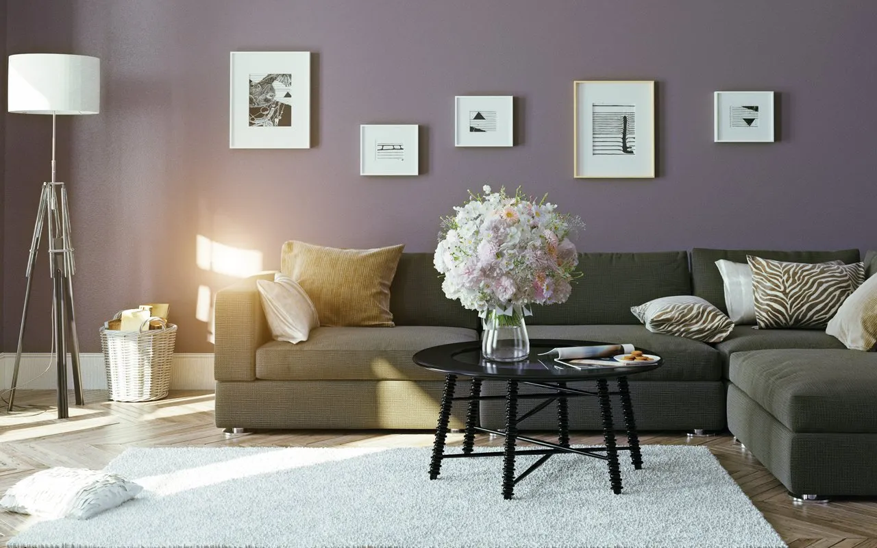Framed prints hung in a living room, picture framing by Art Effects Southampton